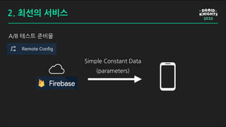 A/B 테스트 준비물
Simple Constant Data
(parameters)
2. 최선의 서비스
 
