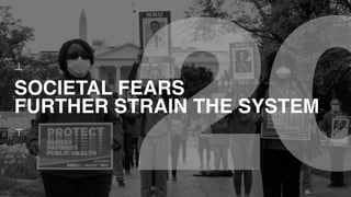 SOCIETAL FEARS
FURTHER STRAIN THE SYSTEM
 