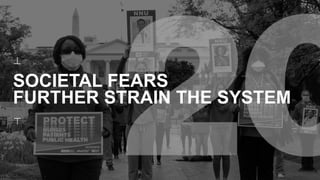 SOCIETAL FEARS
FURTHER STRAIN THE SYSTEM
 