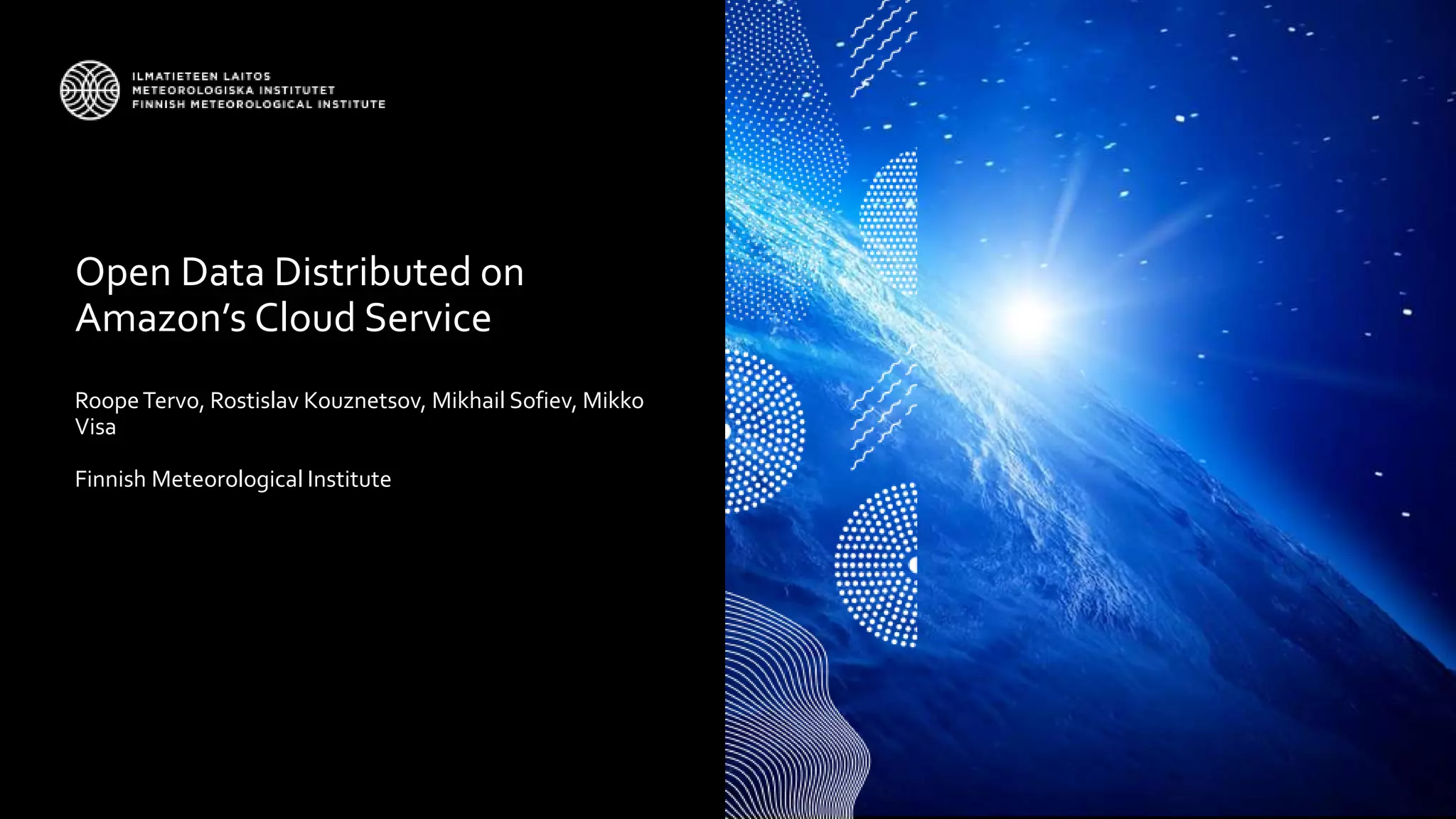 Fmi open data on aws public dataset program ppt