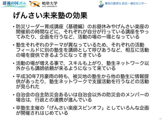 清流の国ぎふ 防災・減災センター
•
•
•
•
•
•
14
 