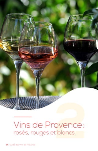 Vins de Provence:
rosés, rouges et blancs
14 | Guide des Vins de Provence
 