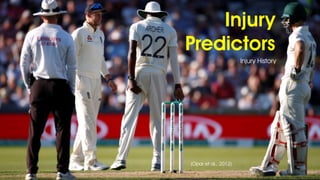 Injury History
Injury
Predictors
(Opar et al., 2012)
 