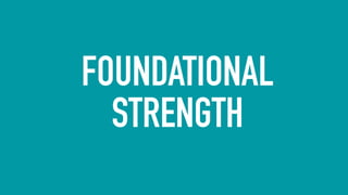 FOUNDATIONAL
STRENGTH
 