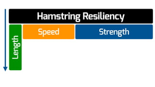 Hamstring Resiliency
Speed Strength
Length
 
