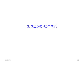 30
3. スピンのメカニズム
2020/6/27 30
 