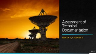 Assessmentof
Technical
Documentation
ANNEX IX, CHAPTER II
PAGE 1
 