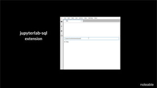 1.4 Useful Extensions
jupyterlab-sql
extension
noteable
 