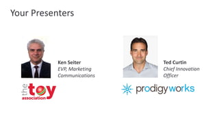Your Presenters
Ken Seiter
EVP, Marketing
Communications
Ted Curtin
Chief Innovation
Officer
 