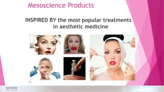 Mesoscience Products
INSPIRED BY the most popular treatments
in aesthetic medicine
 