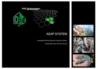 ASAP SYSTEM
Accelerated Shrimp Aeration Production System
Sustainable Indoor Shrimp Farming
 