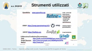 OSMit 2020 – Torino OpenStreetMap nelle scuole: l'esperienza dell'IIS Avogadro di Torino
Strumenti utilizzatia.s. 2018/19
 