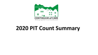 2020 PIT Count Summary
 