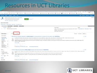 Resources in UCT Libraries
3/5/2020 35
 