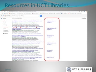 Resources in UCT Libraries
3/5/2020 41
 