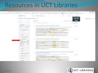 Resources in UCT Libraries
3/5/2020 45
 