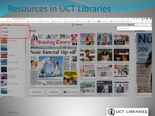 Resources in UCT Libraries
3/5/2020 47
 