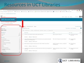 Resources in UCT Libraries
3/5/2020 52
 