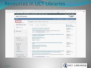 Resources in UCT Libraries
3/5/2020 58
 