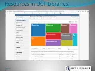 Resources in UCT Libraries
3/5/2020 59
 