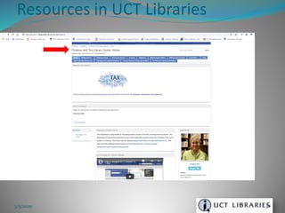 Resources in UCT Libraries
3/5/2020 70
 