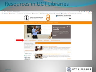 Resources in UCT Libraries
3/5/2020 75
 