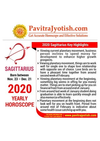 2020 Sagittarius Yearly Horoscope