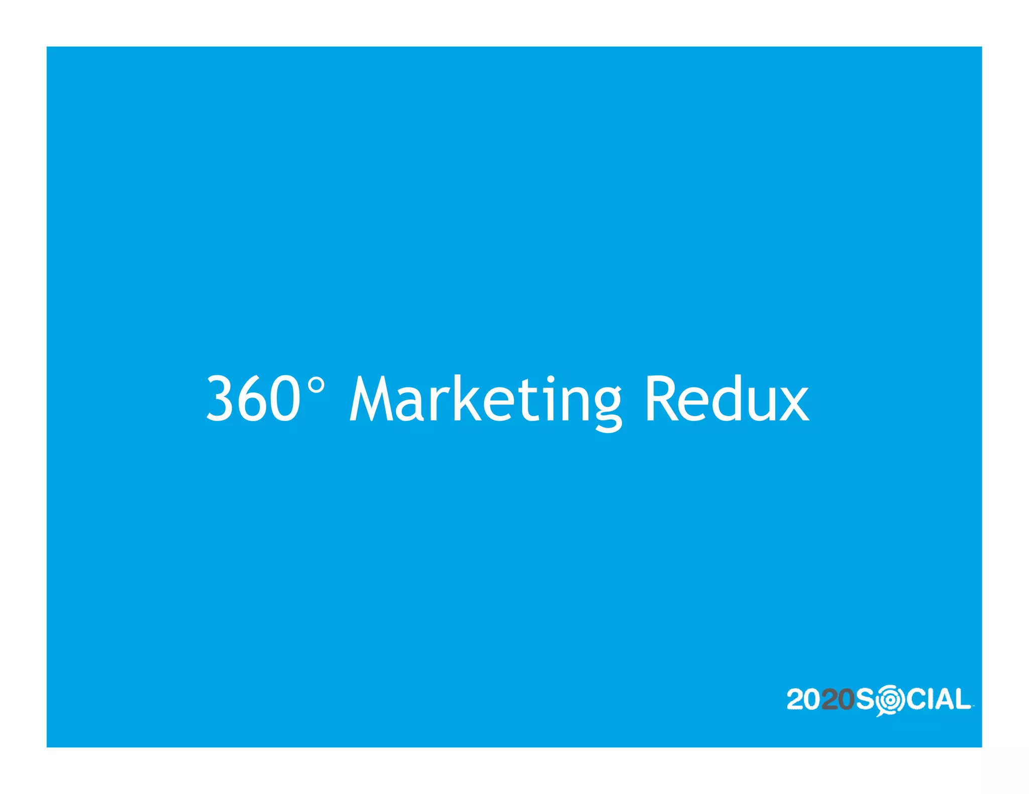 360° Marketing Redux
 