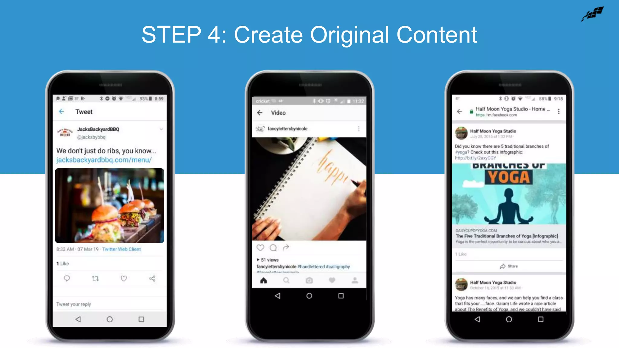 STEP 4: Create Original Content
 