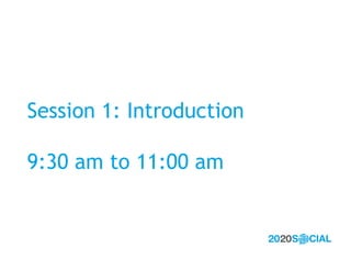 Session 1: Introduction

9:30 am to 11:00 am
 
