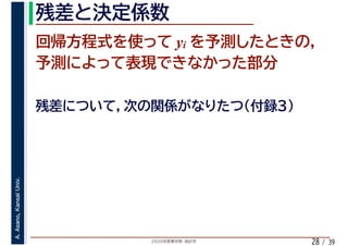2020年度春学期　統計学
A.Asano,KansaiUniv.
/ 3928
yi
 