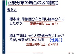 2020年度春学期　統計学
A.Asano,KansaiUniv.
/ 3320
 
