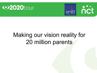 Making our vision reality for
    20 million parents
 