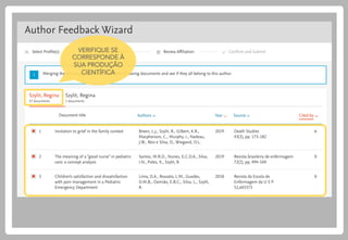 VERIFIQUE SE
CORRESPONDE À
SUA PRODUÇÃO
CIENTÍFICA
 