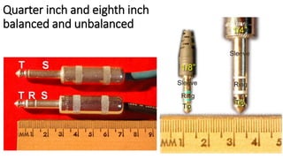 Quarter inch and eighth inch
balanced and unbalanced
 