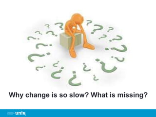 Why change is so slow? What is missing?
 