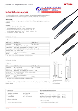 Rotronic Extension Cable Rotronic Catalog 2022 | PDF