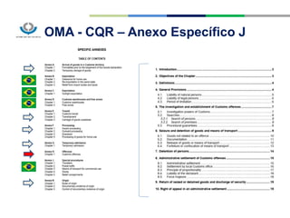 OMA - CQR – Anexo Específico J
 