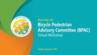 January 12, 2021 BPAC Virtual Workshop 
