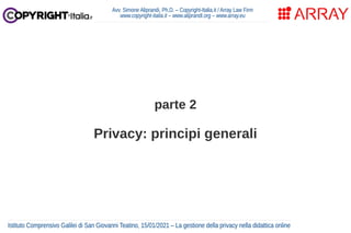 La gestione della privacy nella didattica online (San Giovanni Teatino, gennaio 2021) Slide 10