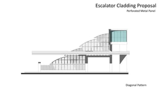 Perforated Metal Panel
Escalator Cladding Proposal
Diagonal Pattern
 