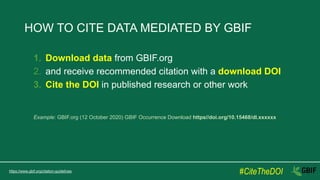 WHY CITE DATA?
• Good academic practice for transparent and reproducible research
• Credit institutions who shared data an...