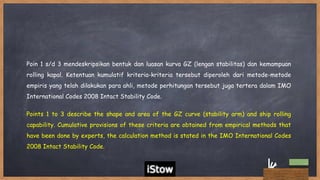 Imo Stability Code IMO Criteria on Ship Stability | PDF