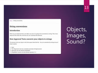 Objects,
Images,
Sound?
13
 