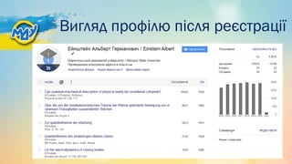 Вигляд профілю після реєстрації
 