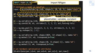 Import NNgen
placeholder, variable, constant
16
 