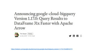 https://medium.com/google-cloud/announcing-google-cloud-bigquery-version-1-17-0-1fc428512171
 