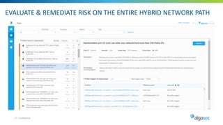 17 | Confidential
EVALUATE & REMEDIATE RISK ON THE ENTIRE HYBRID NETWORK PATH
 