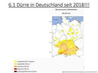 6.1 Dürre in Deutschland seit 2018!!!
Quelle: Helmholtz-Zentrum für Umweltforschung – Dürremonitor Deutschland
 