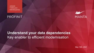 &
Understand your data dependencies
Key enabler to efficient modernisation
May 19th, 2021
 